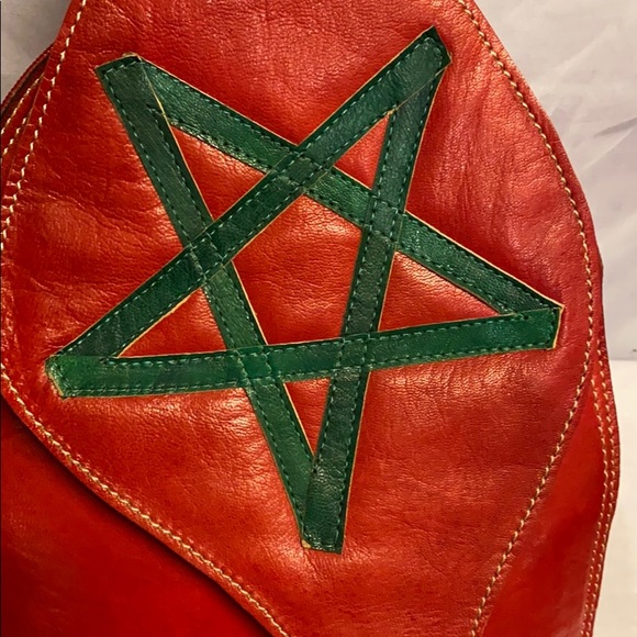 Moroccan Leather Crossbody Backpack - Picture 2 of 13